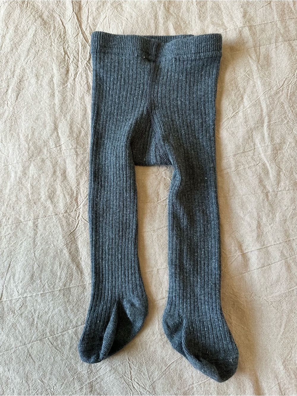 Zara Ribbed Charcoal Gray Leggings/Tights size 1-6 months